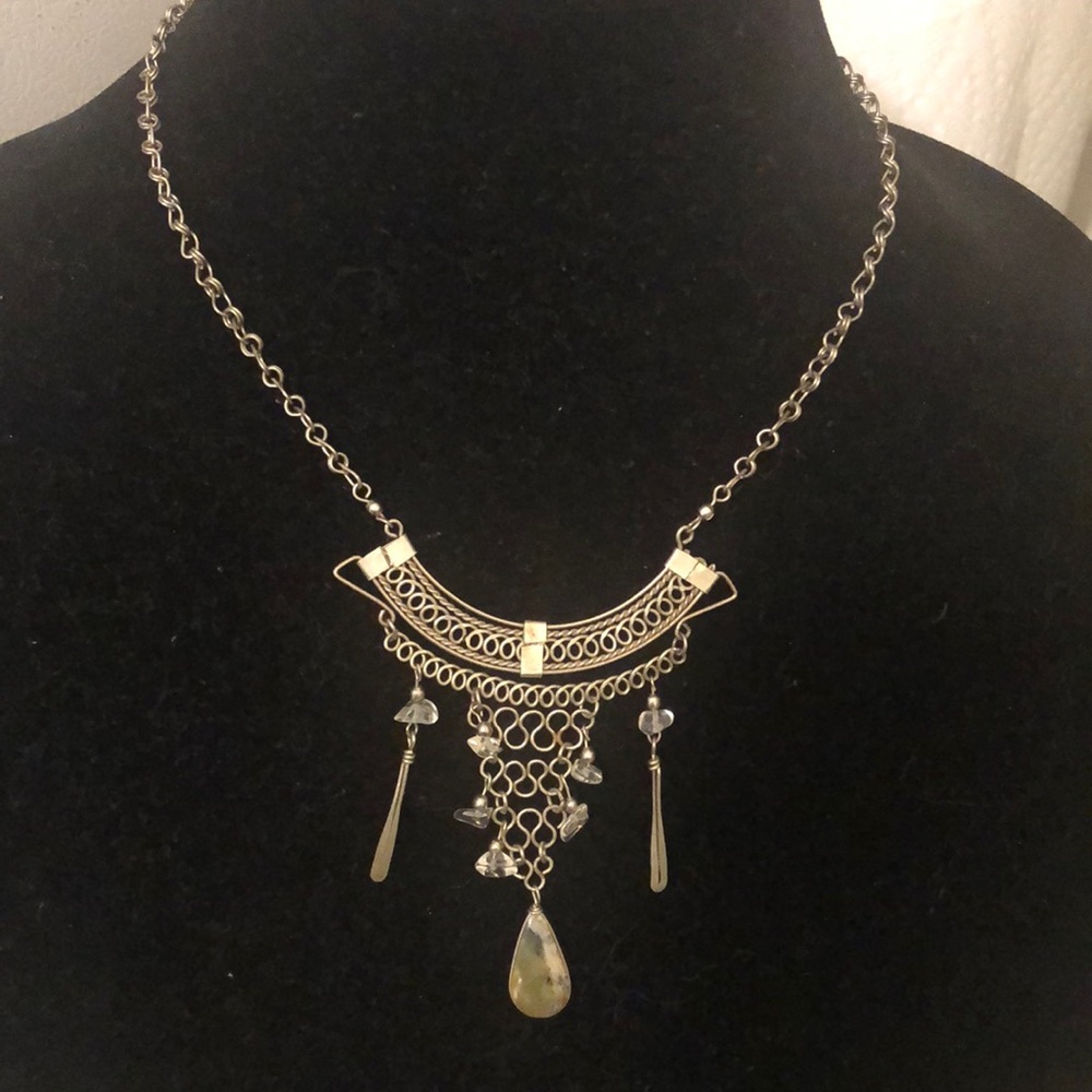 Boho necklace with stone